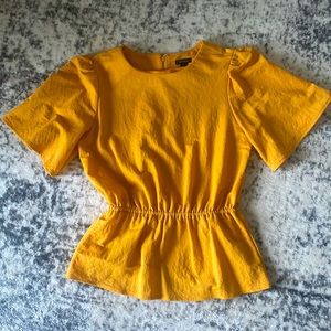 Ann Taylor Peplum Peek a Boo Top